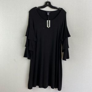 CHELSEA & THEODORE TIERED SLEEVE DRESS NWT